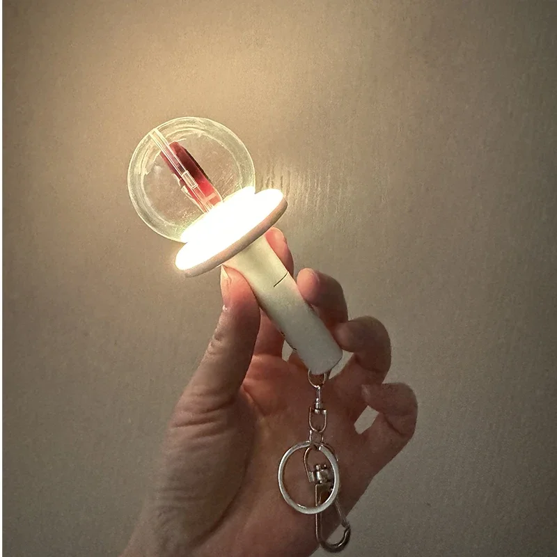 New Kpop Korean Stray Felix Mini Light Stick Keychains Creative Fashion Coloful Lights Keyring With Batteries Pendant Gifts