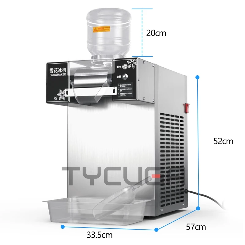 180KG/24H kostkarka do lodu golarka do śniegu maszyna 1200W płatek śniegu urządzenie do golenia lodu Korea Bingsu maszyna do płatków śniegu