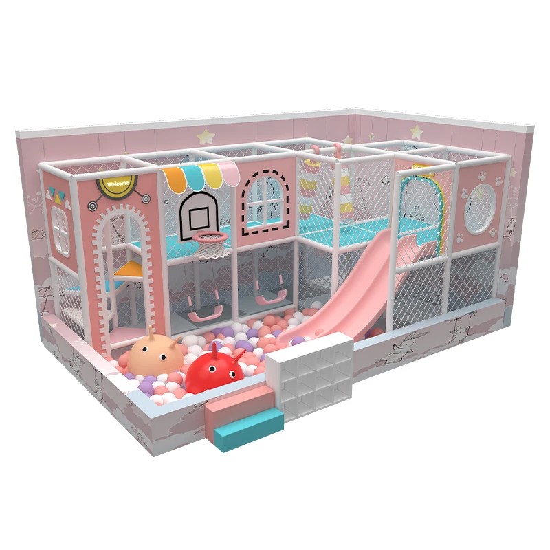 

Small indoor recreation area, safety cushion slide amusement equipment