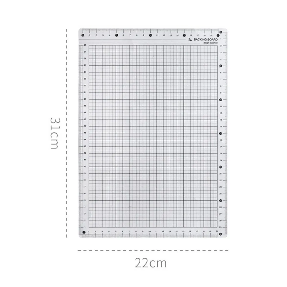 New A4/B5/A5 Learning Pad Non Slip Plastic Grid Scale Ruler Transparent Writing Board Student Writing