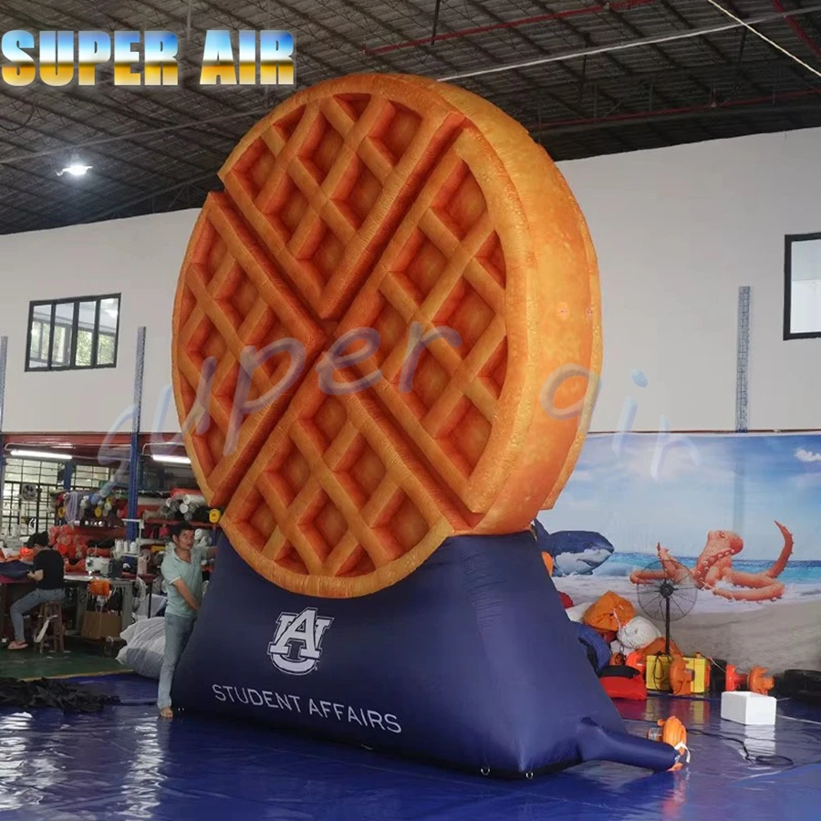 Modelo de gofre inflable para decoración publicitaria al aire libre con ventilador de aire a la venta