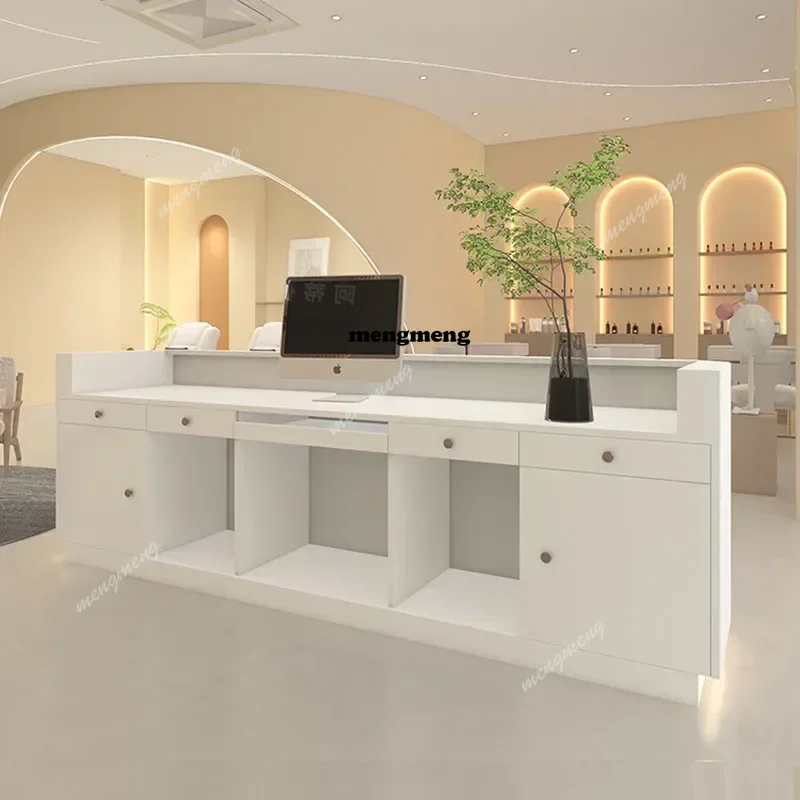 Luxury Restaurant Tables Front Reception Desk Podium Lectern Register Cashier Counter Executive Escritorio Postmodern Furniture