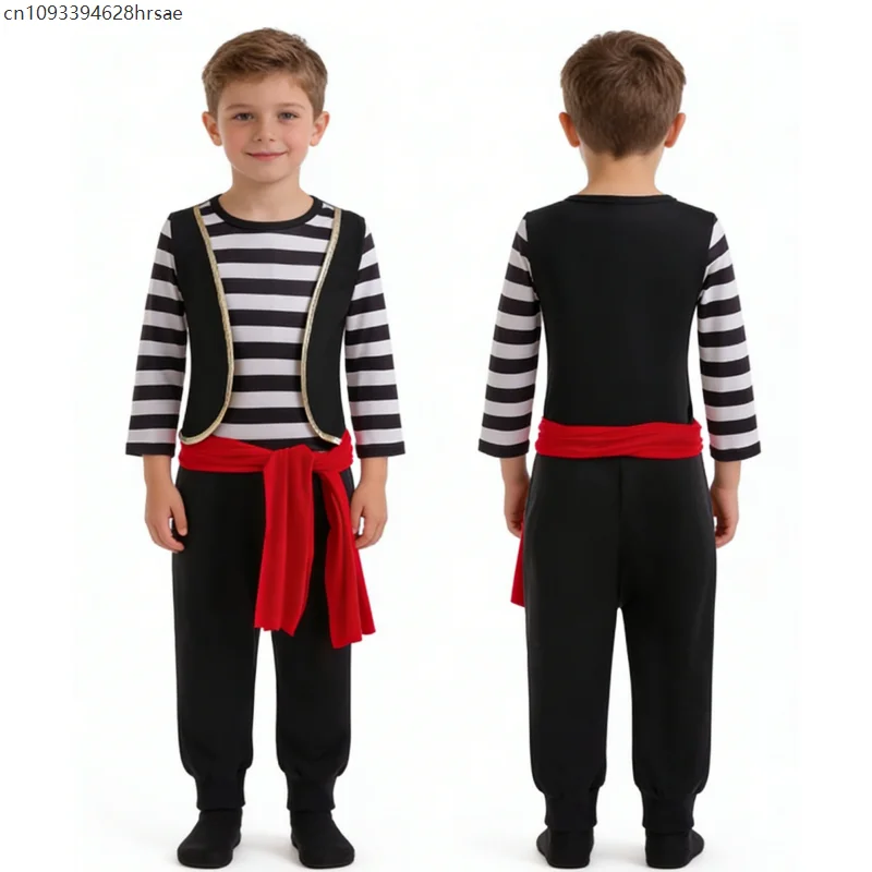 

Junge Captain Sets Pirate Costume for enfant Carnival Clothes Suit For World Book Day School Stage Performance Dress Up