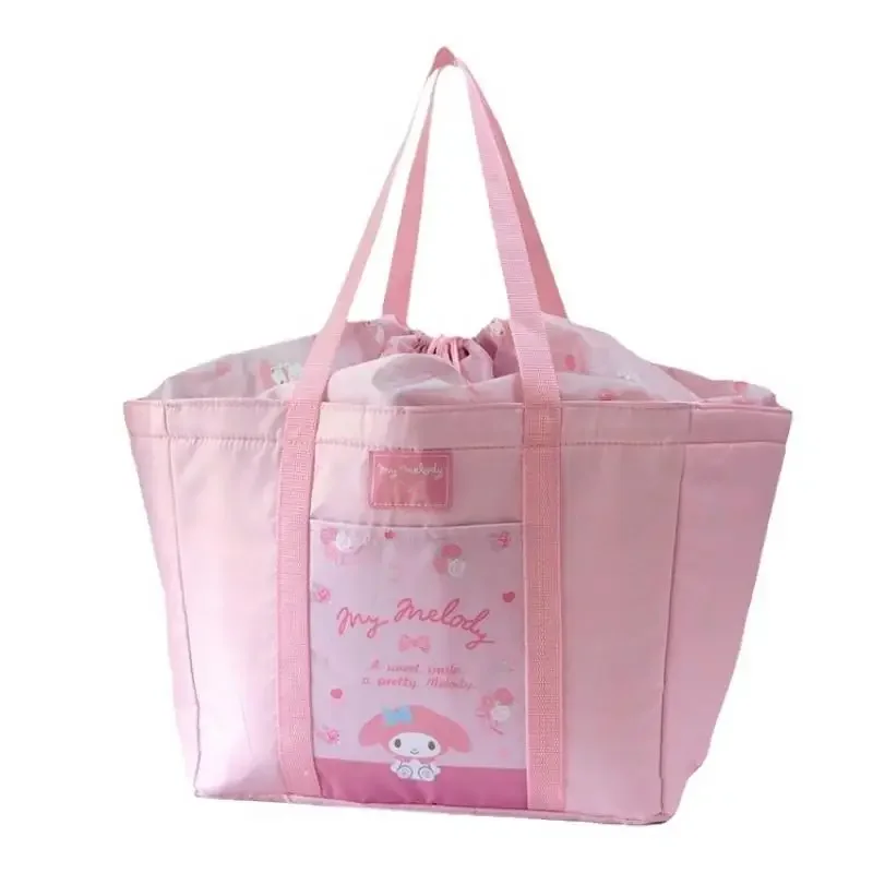 مرحبا كيتي حقيبة سفر سانريوس الخروج سعة كبيرة Kawaii حقيبة عزل رسم حبل حقيبة تخييم حقيبة كتف حقائب للمرأة