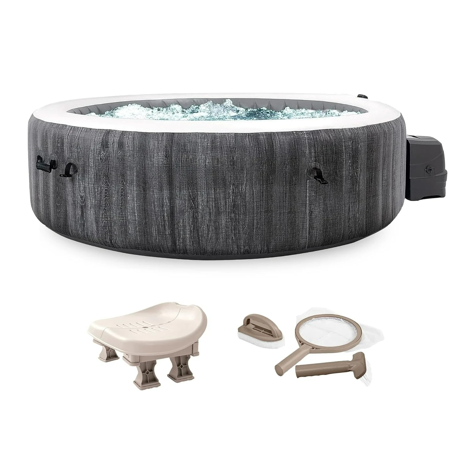 

Inflatable Hot Tub Bubble Jet Spa, Hot Tub Maintenance Accessory Kit, and Slip Resistant, Custom