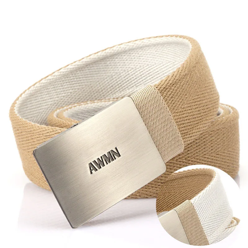 New Thicken Canvas Belt Quality Alloy Automatic Buckle Men Belt Casual Simple Men and Women Jeans Belt