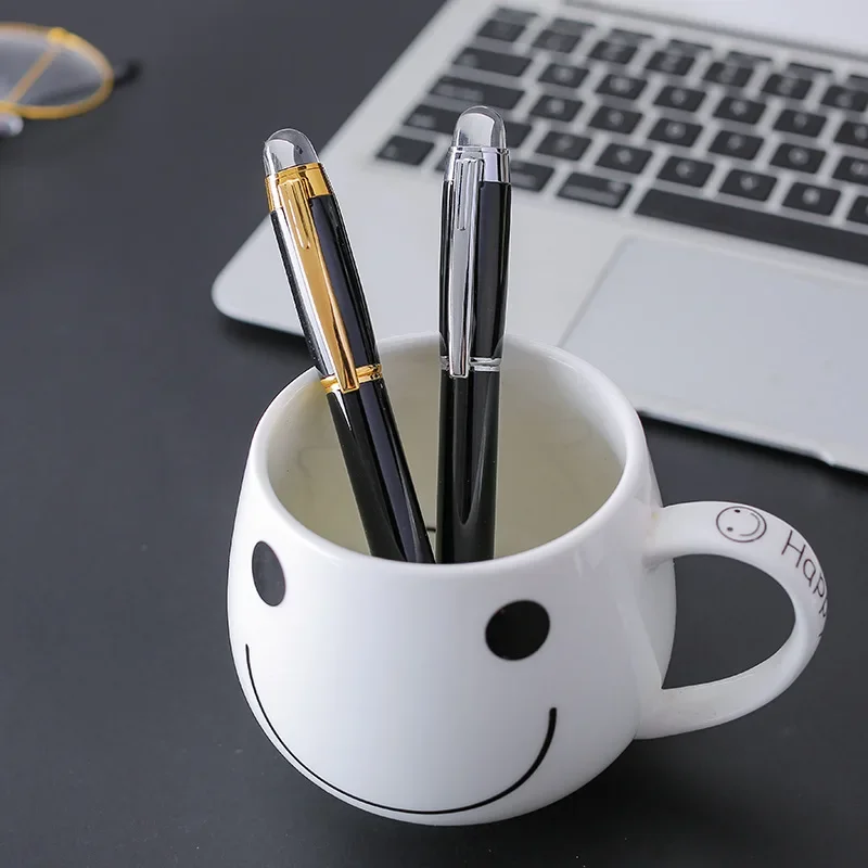 

Высококачественная металлическая маслянистая нейтральная ручка Habo с кристаллической головкой, вращающаяся шариковая ручка