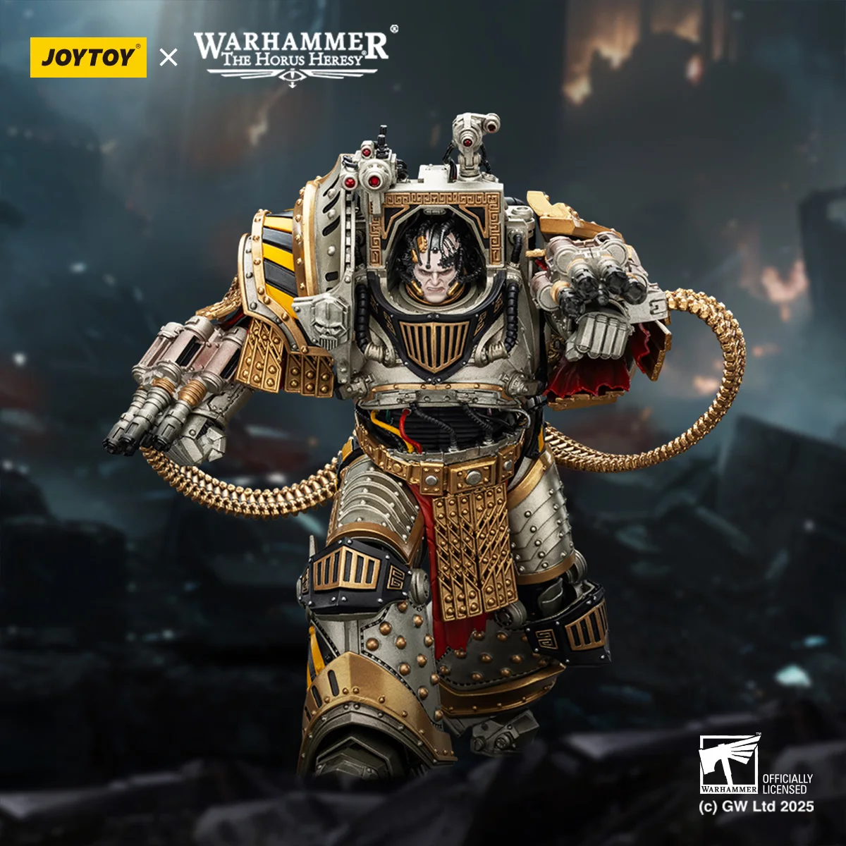 [Pre Order]JOYTOY Warhammer40K 1/18 Action Figure นักรบเหล็ก Perturabo, Primarch of the lVth Legion ตัวเลขของเล่น