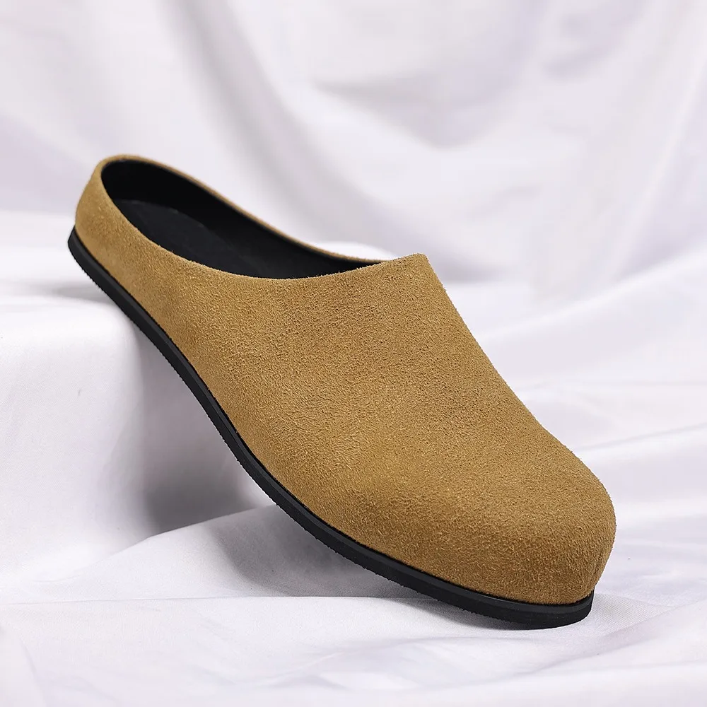 formal mules man casual business Coiffeur half shoes for man designer slippers for man fashion half slippers heren mules homme