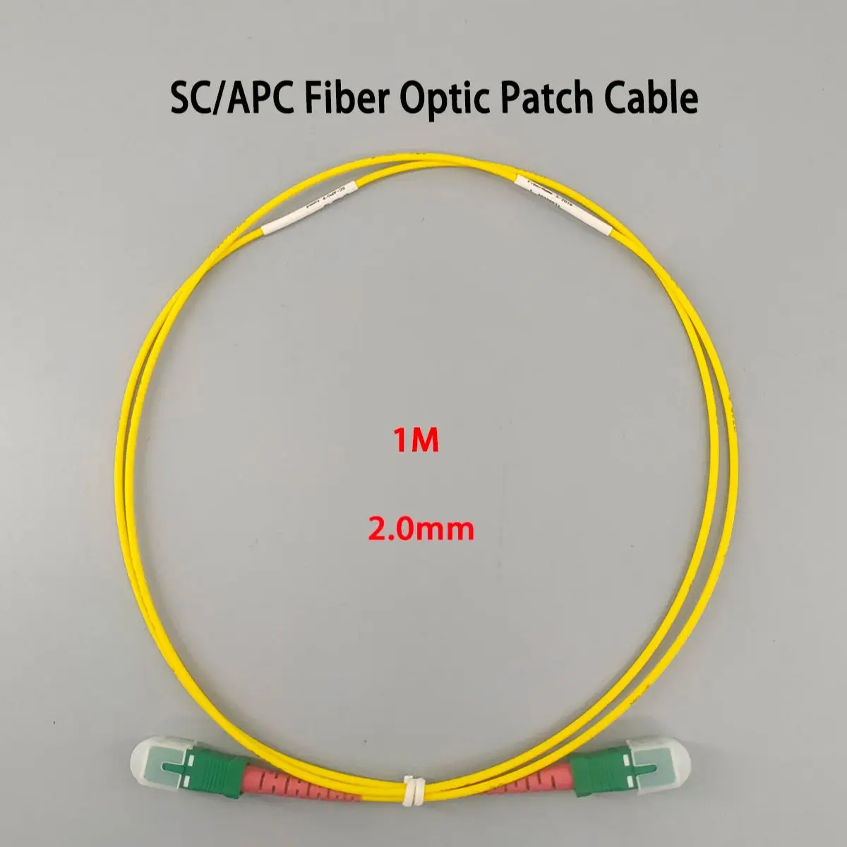 Fiber Optic Cable SC/APC to SC/APC Single Mode 1M 2.0mm LSZH Bend Insensitive FTTH Indoor High Quality