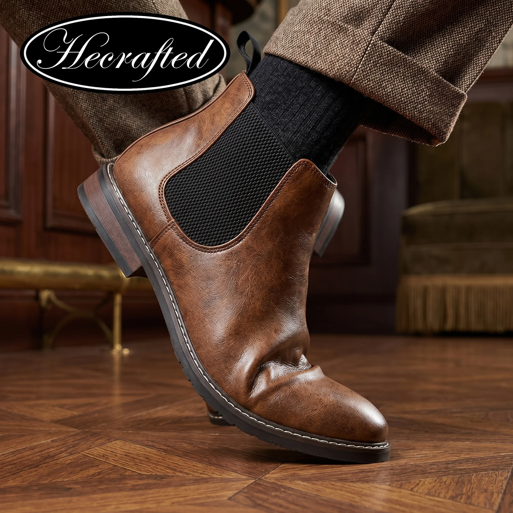 Ankle Boots Marke 2026 Lässige Bequeme Retro-Mode Lederstiefel
