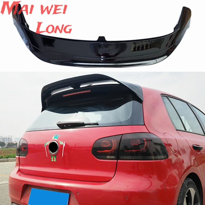 

Задний спойлер на крышу, спойлер с крыльями для Volkswagen VW Golf 6 MK6 VI GTI R20 2010-2013, ABS-пластик, спойлер на заднее крыло