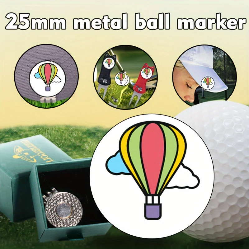 Golf Ball Line Marker, O Presente Universal Ideal para Golfistas Presentes para Homens e Amigos, Cap Clip para Veículo, Caixa de Presente