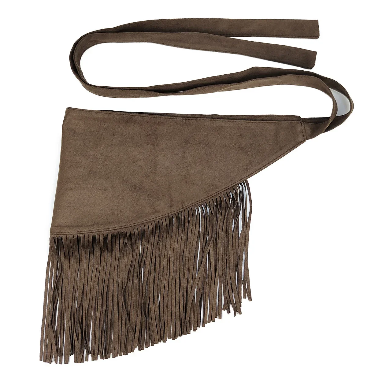 Creative fashion design Maillard suede fringe retro waist cover for women waste soil style wear decorative skirt waist cover