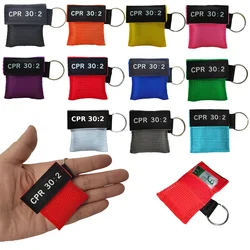 10pcs/lot  30:2 Face Mask Press Breath Save New Cpr Face Shield With Keychain Portable For First Aid Rescue