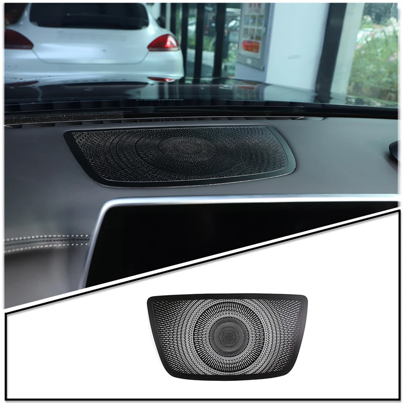 

For BMW 7 Series G11 G12 2017-20 Aluminum Alloy Black Car Dashboard Horn Mesh Cover Decorative Sticker Car Interior Accessories