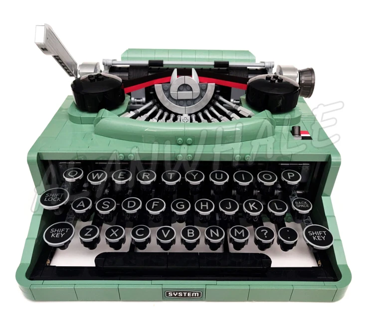 2079pcs Ideas Typewriter Nostalgic Letter Key Realistic Typing Movement Typebar 66886 Building Blocks Kit Compatible With Model