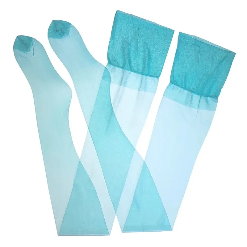 Damen 8 Farben 5D Ultradünne Reine Nylon Nicht-Elastische Lange Strümpfe Transparente Fußförmige Overknee-Strümpfe Sexy Verführung – Detail 5