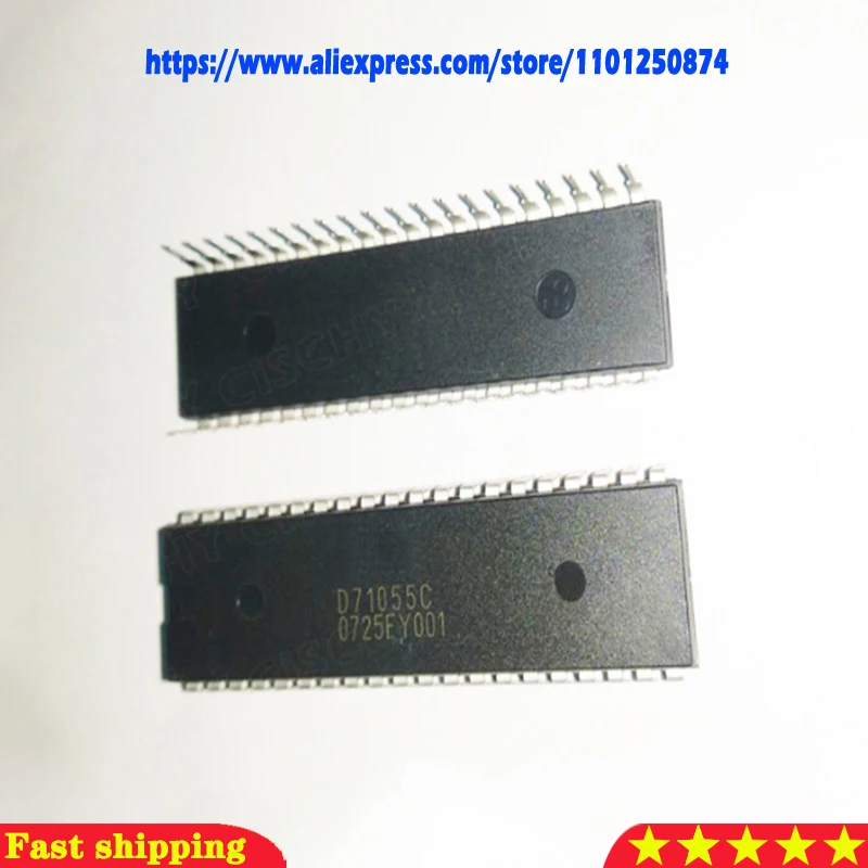 2pcs/lot UPD71055C-10 D71055C-10 UPD71055C D71055C DIP-40 In Stock