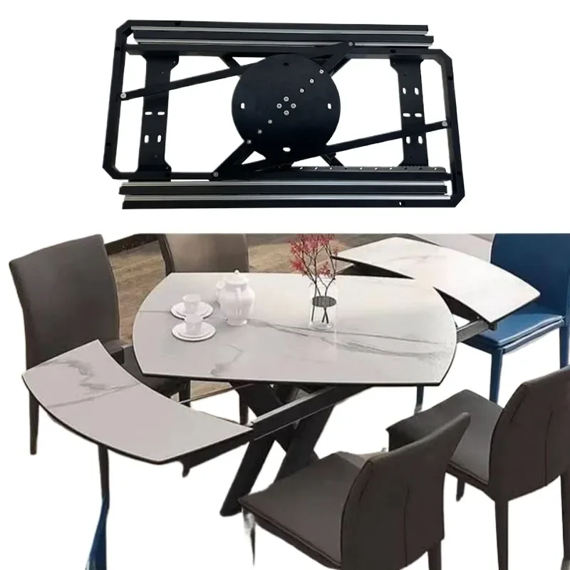 Modern conversion mechanism family set simple retractable home multifunctional dining table