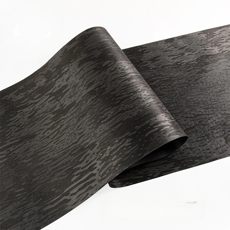 58x250cm Black Cat Eye Wood Veneer for Guitar Piano Hotel Furniture Speaker Handmade Decorative Panels