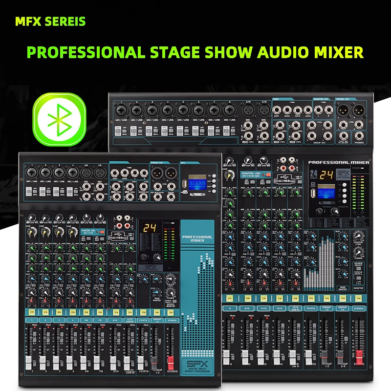 

TLF Xtuga MFX162 High Quality 16 o Mixer 24 Digital Effect DJ KTV Karaoke Player Sound System Mixer Console