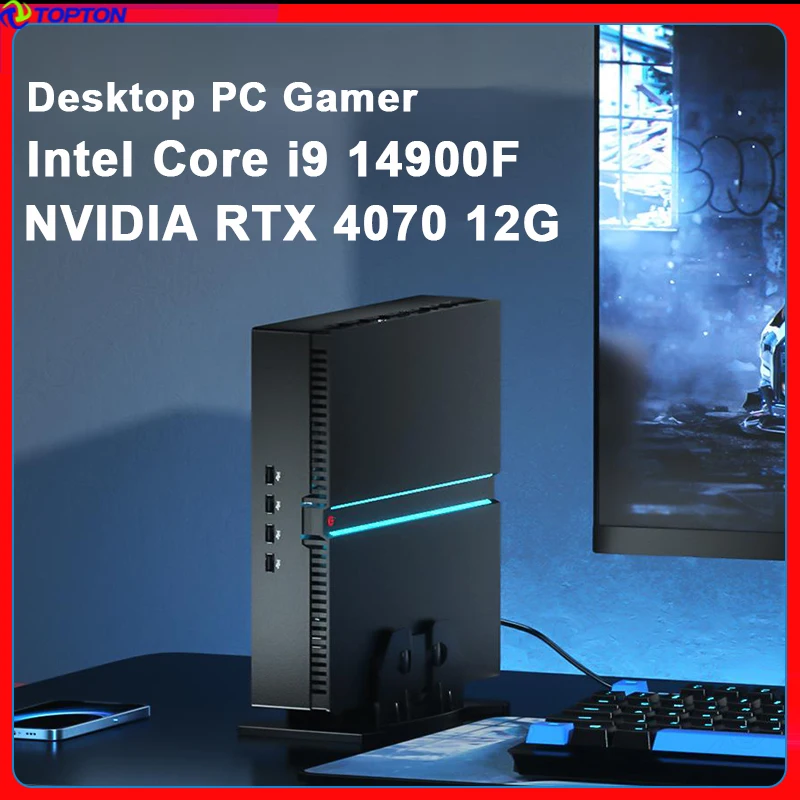 Topton Beast i9 14900F i7 14700F Mini PC Gamer NVIDIA RTX 4070 12G 4060Ti 2xDDR5 Windows 11 Pro Gaming PC Desktop Computer WiFi6