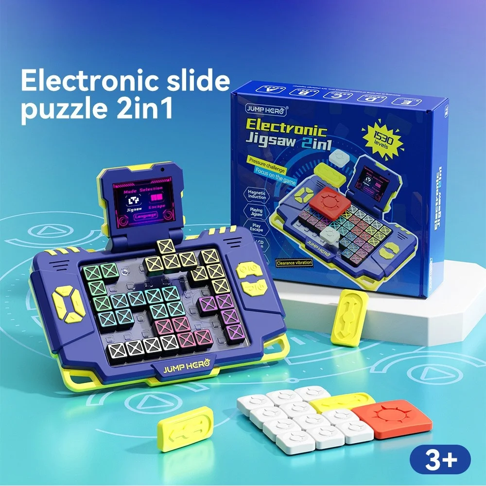 

Электронный строительный пазл 2 дюйма, детские электронные игрушки, подарки на день рождения для мальчиков 6-4 лет, игрушки для тренировки мозга