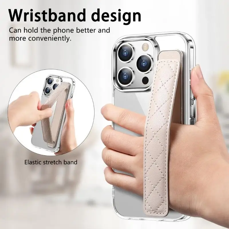 

PU Sticky Phone Mount with Extendable Band Secure Grip Support for Smartphones & Tablets During Motion 896C