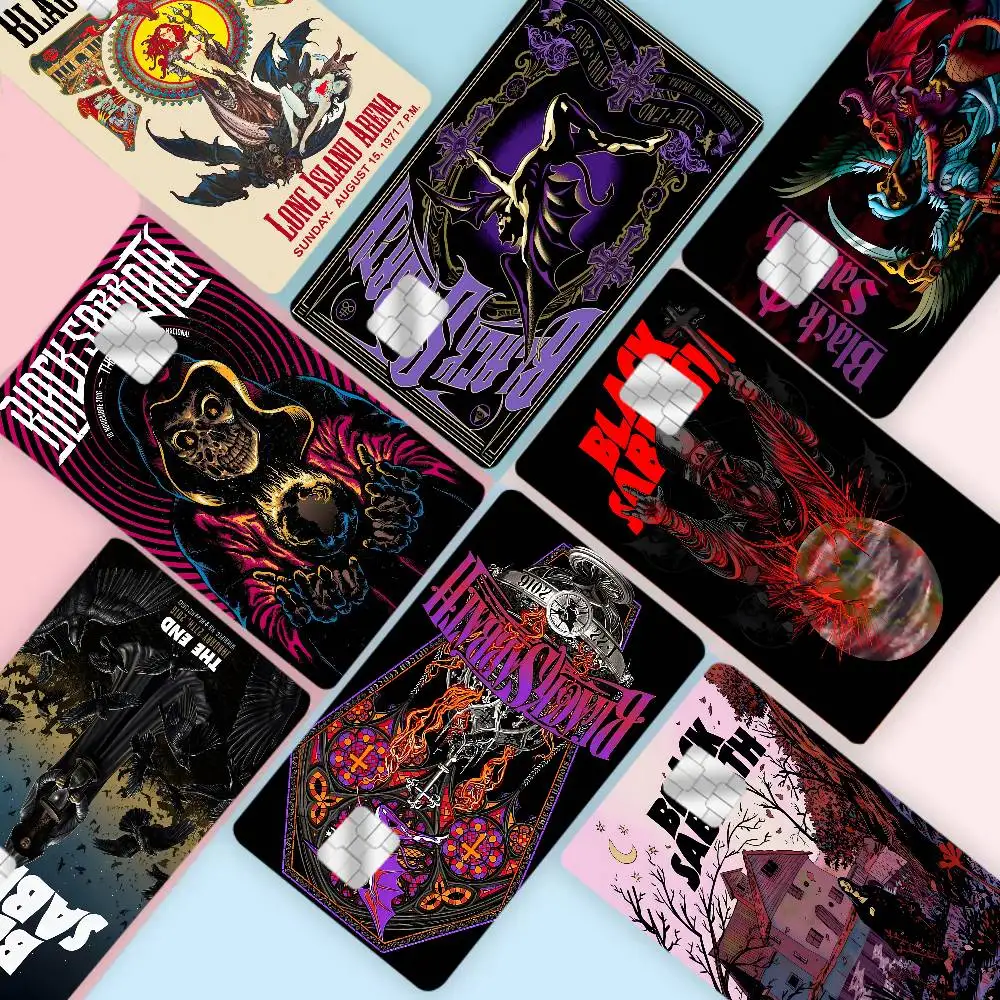 

Black Sabbath Heavy Metal Band Cartoon Credit Card Skin Stickers For Bank Card Bus Metro Card Sticker Waterproof Women Gift