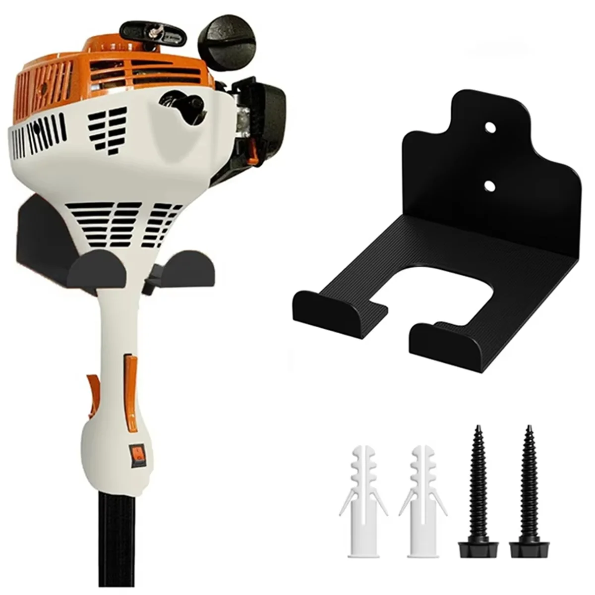 A002 Garage Organizer Trimmer Rack Garden Tool Hanger Weed Whackers Holder Wall Mounted for Grass Trimmer Hedge Garden Tools