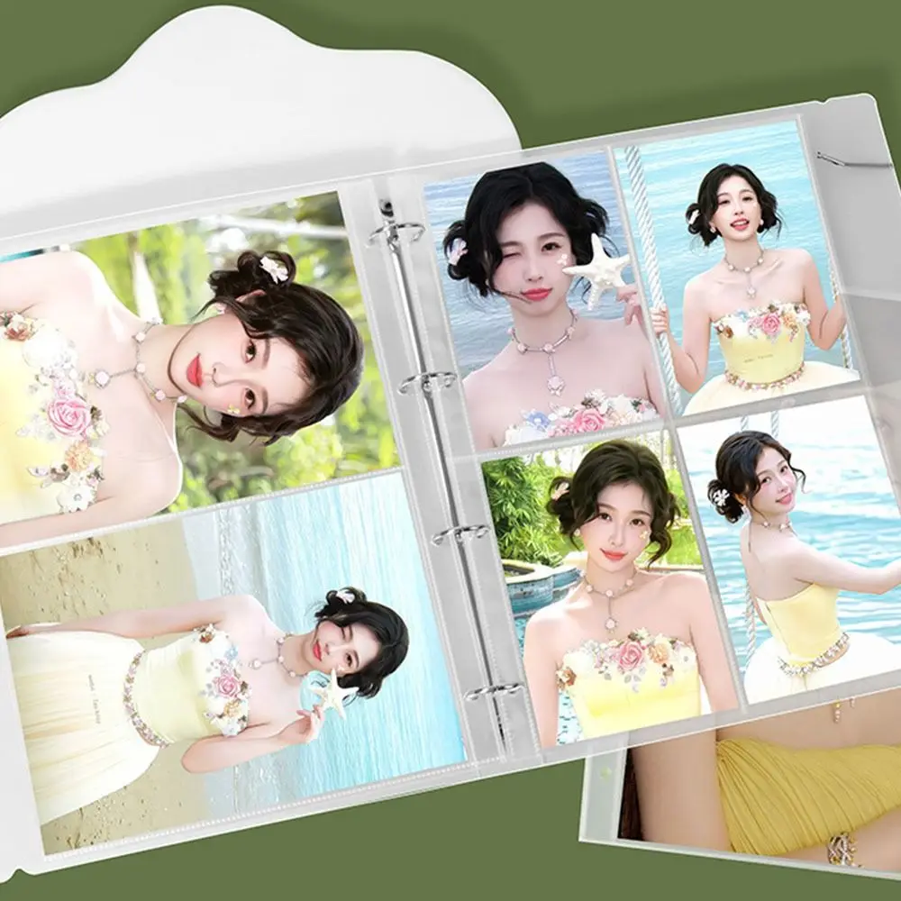 10Pcs Multiple Pockets Clear Sheets Sleeve DIY Binder Photo Album Refill Pages 4 Hole 4 Ring A4 Kpop Photocard Binder