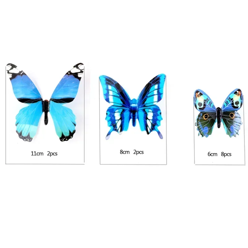 New 12Pcs Fashion 3D Luminous Butterfly Creative Wall Sticker For DIY Wall Stickers Modern Wall Art Home Decorations DIY Gift - view 6