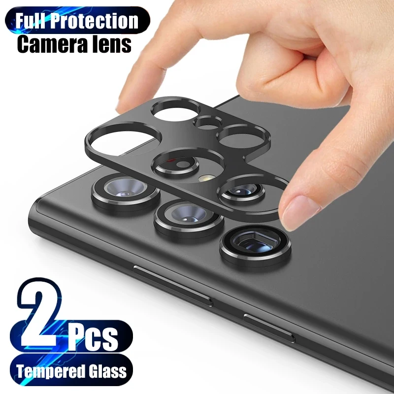 2Pcs Camera Tempered Glass Lens Protector for Samsung Galaxy S22 Plus S23 S24 Ultra Maximum Protection Lens Film