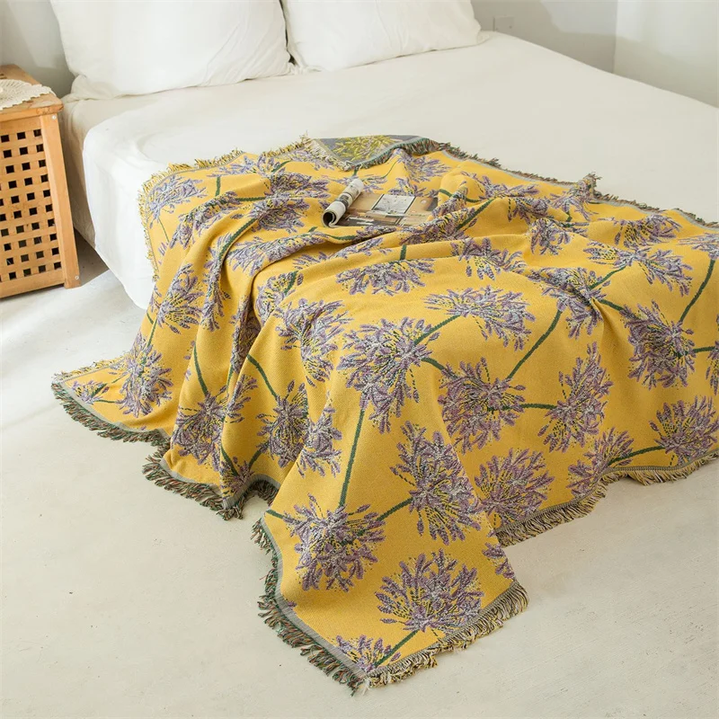 Boho Indian Floral Design Patchwork Kantha Bedspread Quilt Vintage Bohemian Throw Blanket for Bedding Sofa Chair Cover Tapestry