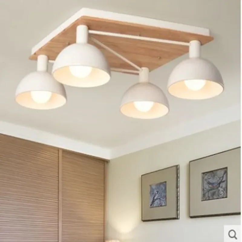

Nordic ceiling lamp log simple study bedroom lamp Creative generous living room lighting Japanese and Korean lamps