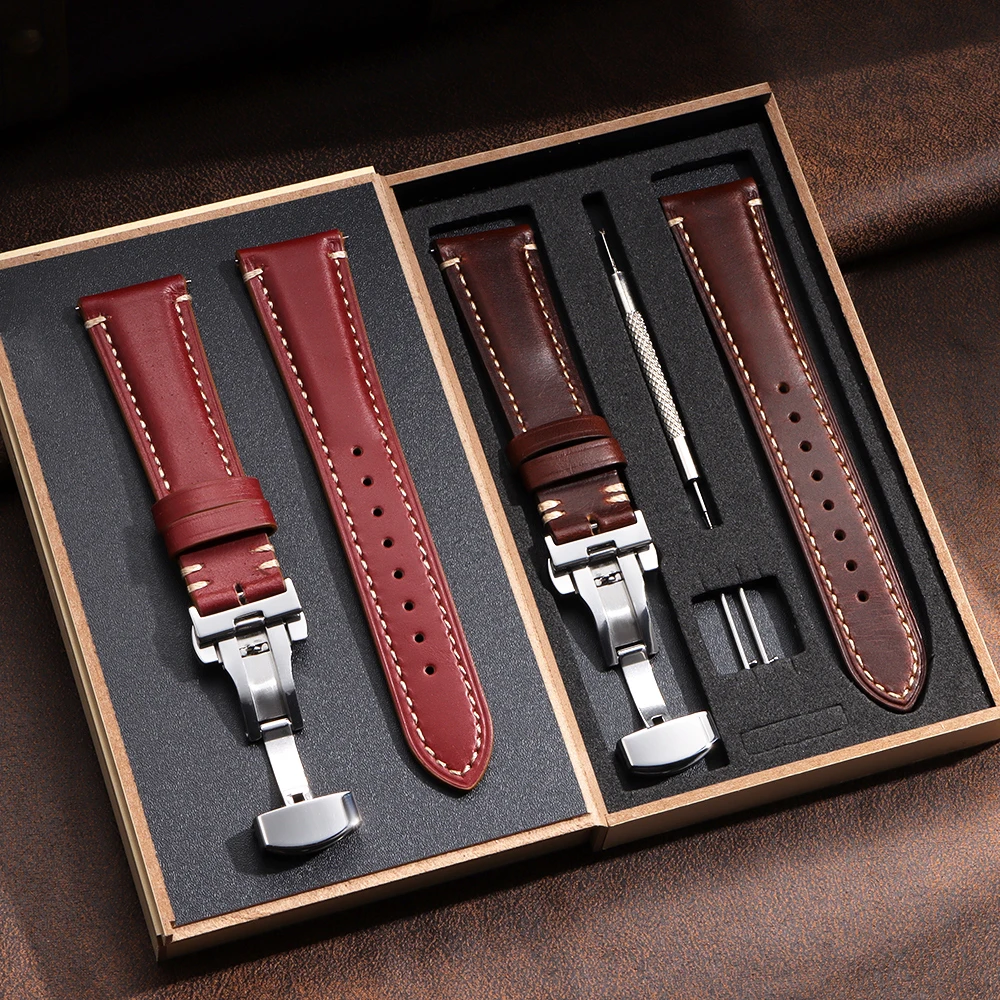 20mm 22mm 24mm 정품 가죽 스트랩 나무 상자 - Leather Strap Quick Release 리뷰 및 가격