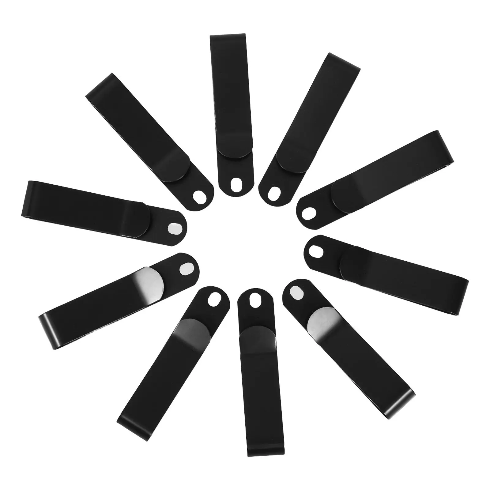 10Pcs Metal Belt Clip Stylish Scratch-Resistant Phone Holder Secure Spring Hook for Belts Travel Outdoor Work Office