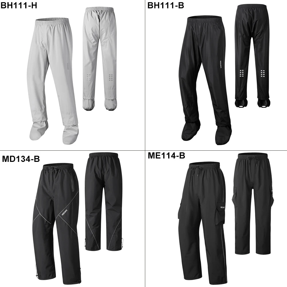 WOSAWE مقاوم للماء دراجة نارية السراويل الدراجات سكوتر دراجة الدراجين أيام المطر المطر السراويل المشي لمسافات طويلة الصيد المطر بنطلون عاكس