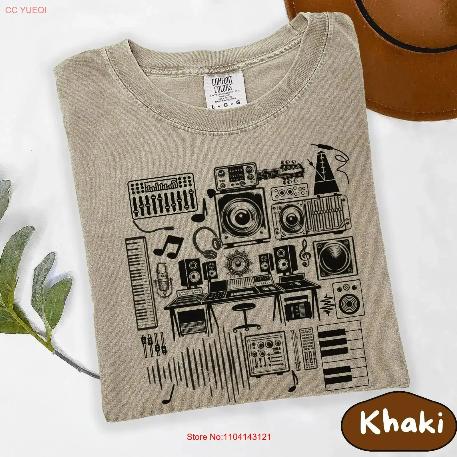 Audio Engineer T Shirt Music Production Equipment Beatmaker vintage Washed Casual Top For Everyday Wear Versatile Breathable