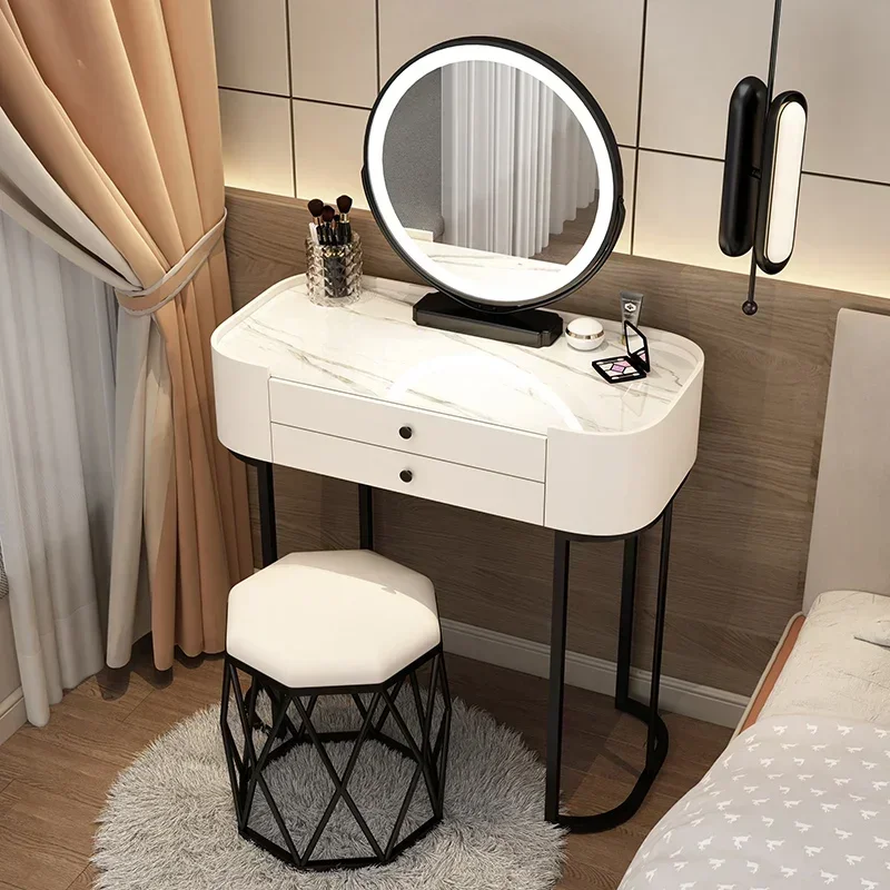 Minimalist Chair Vanity Table Makeup Led Lights Storagethings Vanity Table Nordic Organizers Modern Tocador Bedroom Furniture