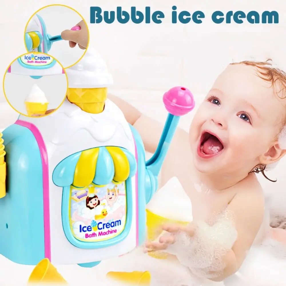 

Fun Foam Cone Factory Newborn Baby Bathtub Toy Bath Toys Bubble Machine Ice Creams Maker