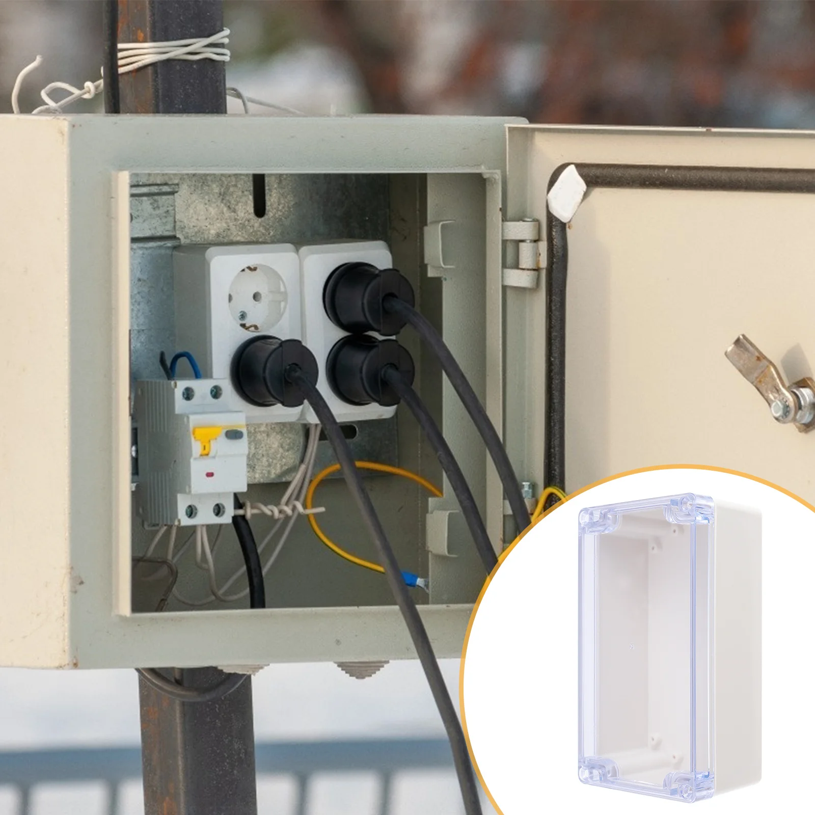 البلاستيك ABS صندوق وصلات مقاوم للماء الغبار مشروع كهربائي الضميمة خزانة توزيع التحكم في الأماكن المغلقة والخارجية