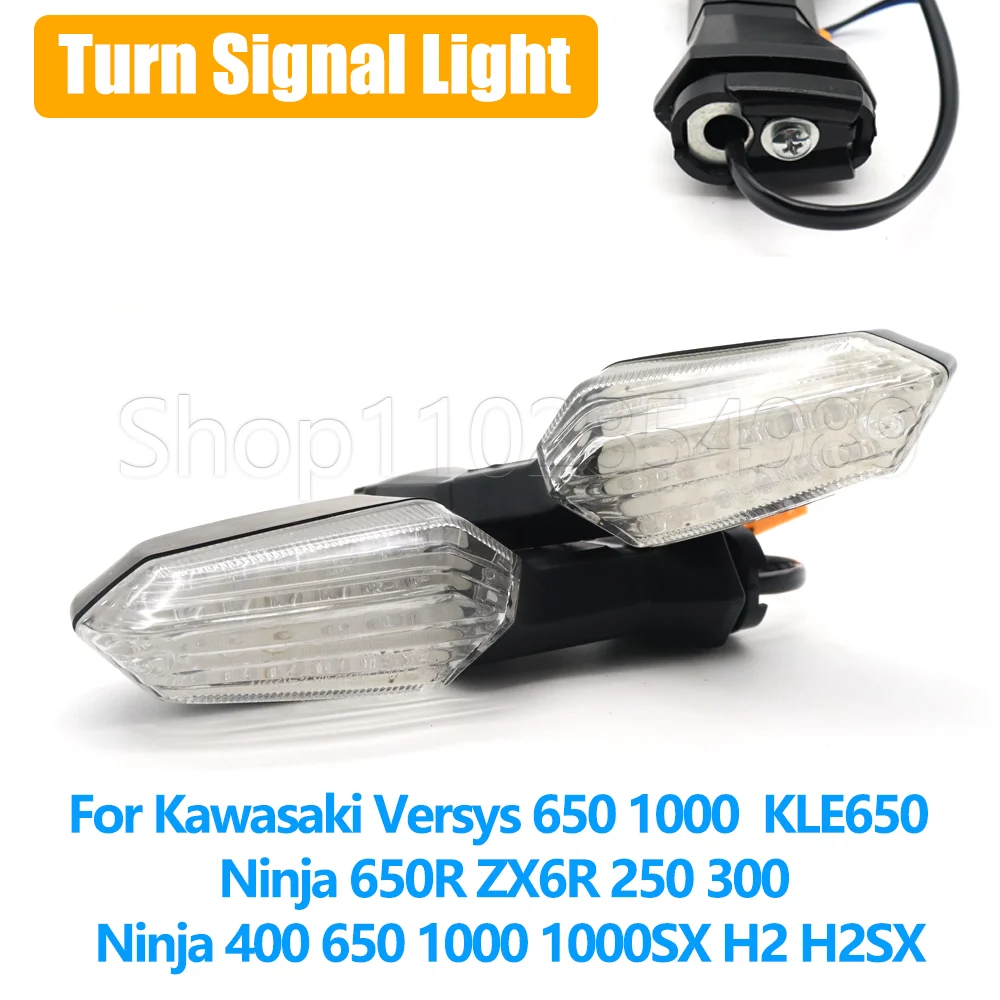 

Turn Signal Light For Kawasaki Versys 650 1000 KLE650 Ninja 650R ZX6R 250 NINJA 300 400 650 1000 Blinker Motorcycle Accessories