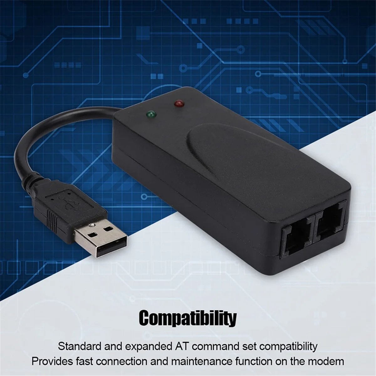 مودم فاكس USB ثنائي المنفذ USB2.0 56K V.92 V.90 محرك مودم خارجي لـ Win 7 8 10 XP يتلقى إرسال فاكس على الكمبيوتر