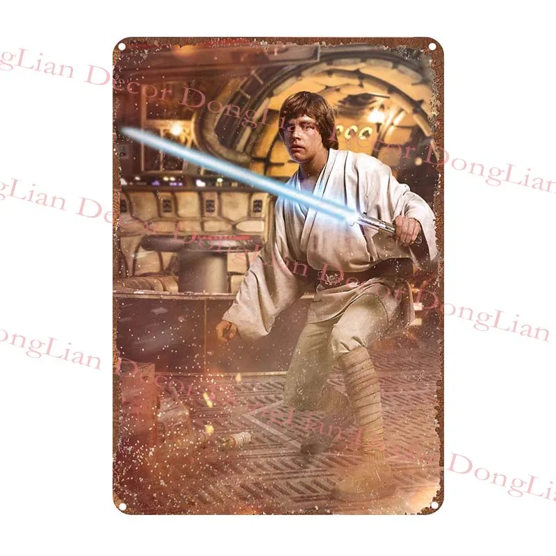 MINISO star Retro wars Metal Poster Anime Vintage Tin Sign Cinema Wall Art Decorative Plate For Home Room Decor Aesthetic Gift