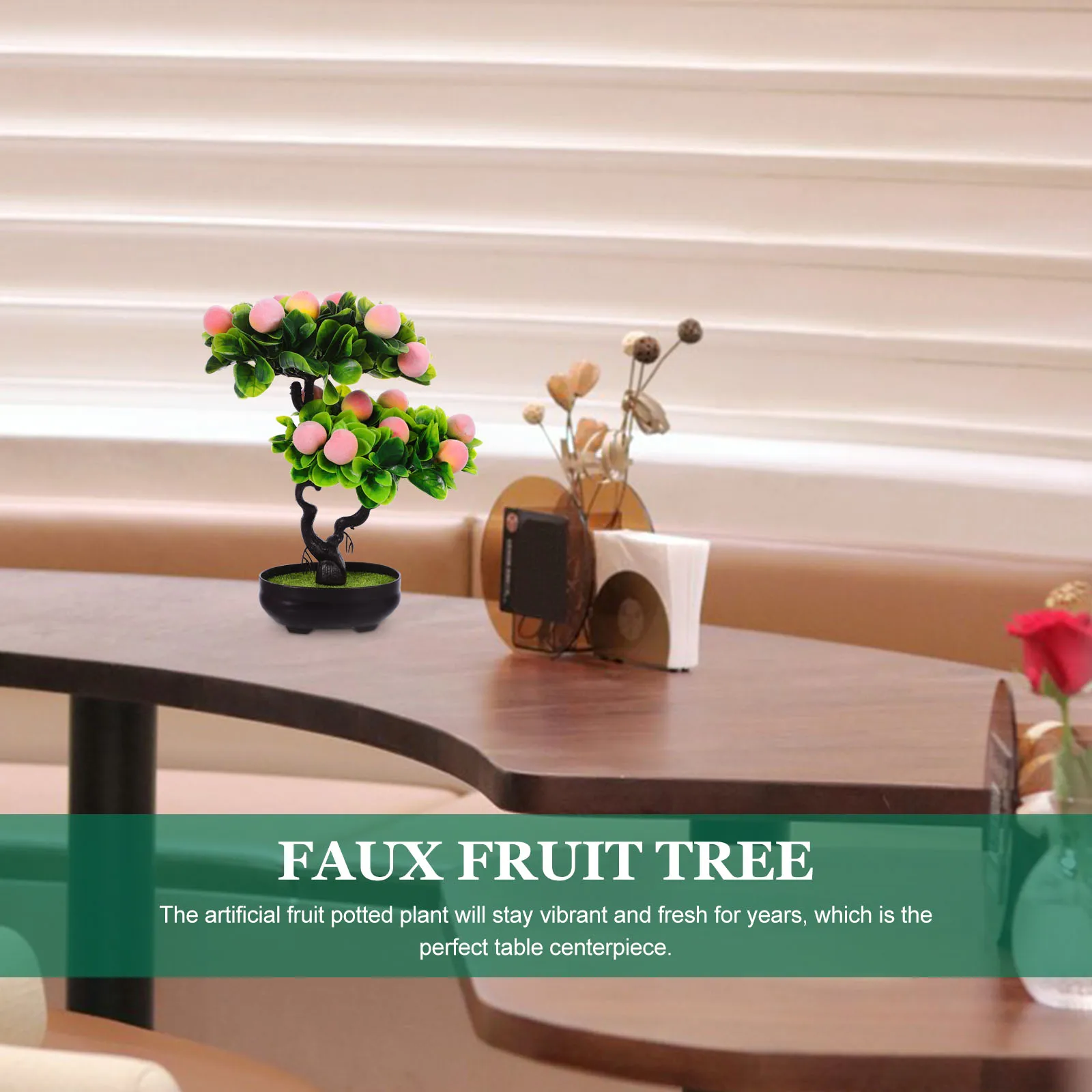 

Artificial Fruit Plant Small Fake Faux Bonsai Simulation Bonsai Ornament Home DecorIndoor Plant Simulation Ornament
