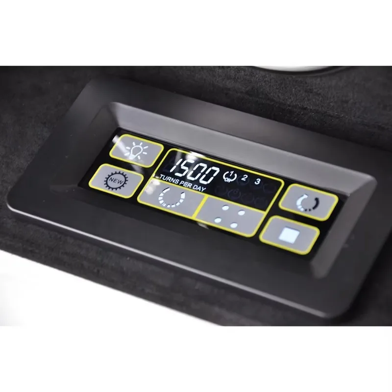 Caixa de Luxo para Relógios com Controle Automático, Giratória, com 2 Slots, em Couro Branco e Marrom, com LED