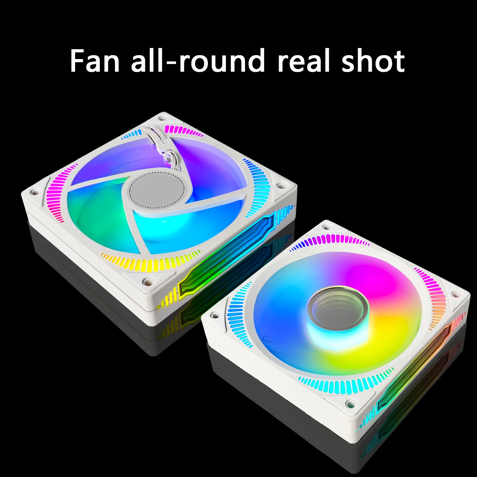 MANMU 120Mm Kipas Rgb Pendingin Cermin untuk Kipas Komputer Pc 5V/3Pin Kipas Casing Pc Rgb 12V