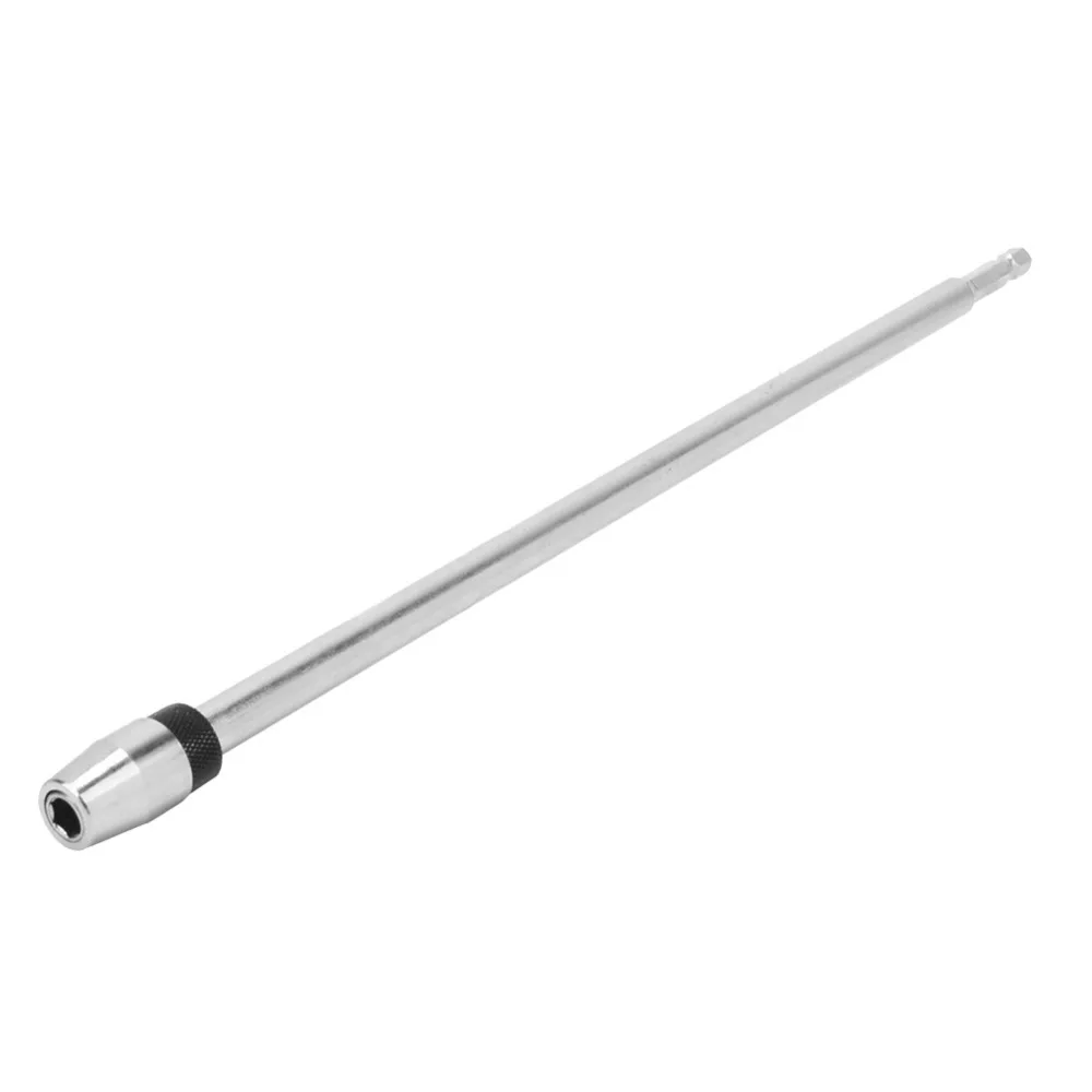 Magnetic Screw Bit Holder Silver Carbon Steel 1/4 Inch Hex Shank Magnetic Bit Holder 12 Inch Length/300mm Length Quick Release